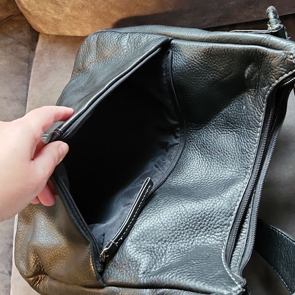 Derek alexander purse black bag shoulder bag excellent condition leather spaciou - Picture 11 of 12